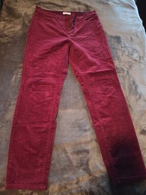 LOFT Deep Wine Corduroy Pants
